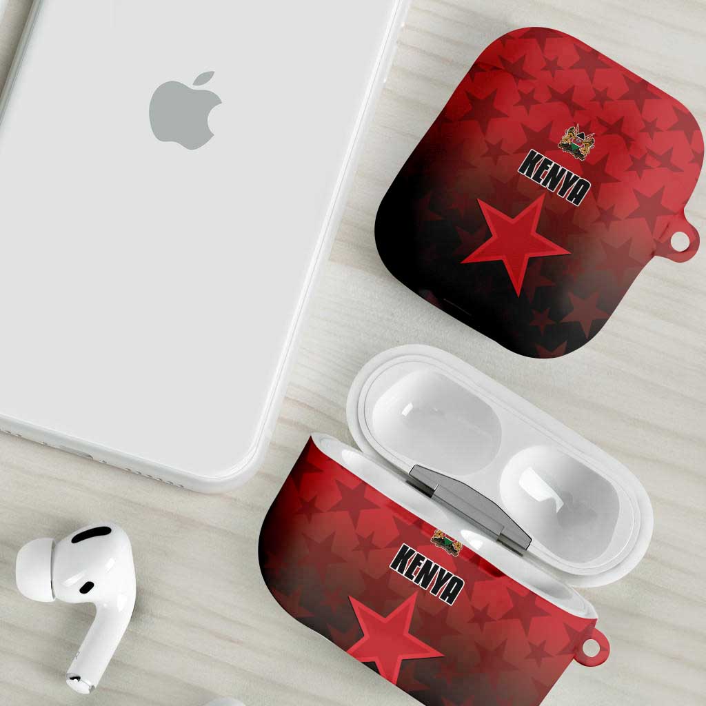 Kenya Football AirPods Case Go Harambee Stars - Red Jersey - Wonder Print Shop