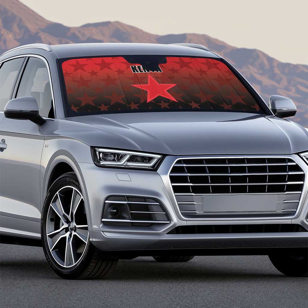 Kenya Football Auto Sun Shade Go Harambee Stars - Red Jersey - Wonder Print Shop