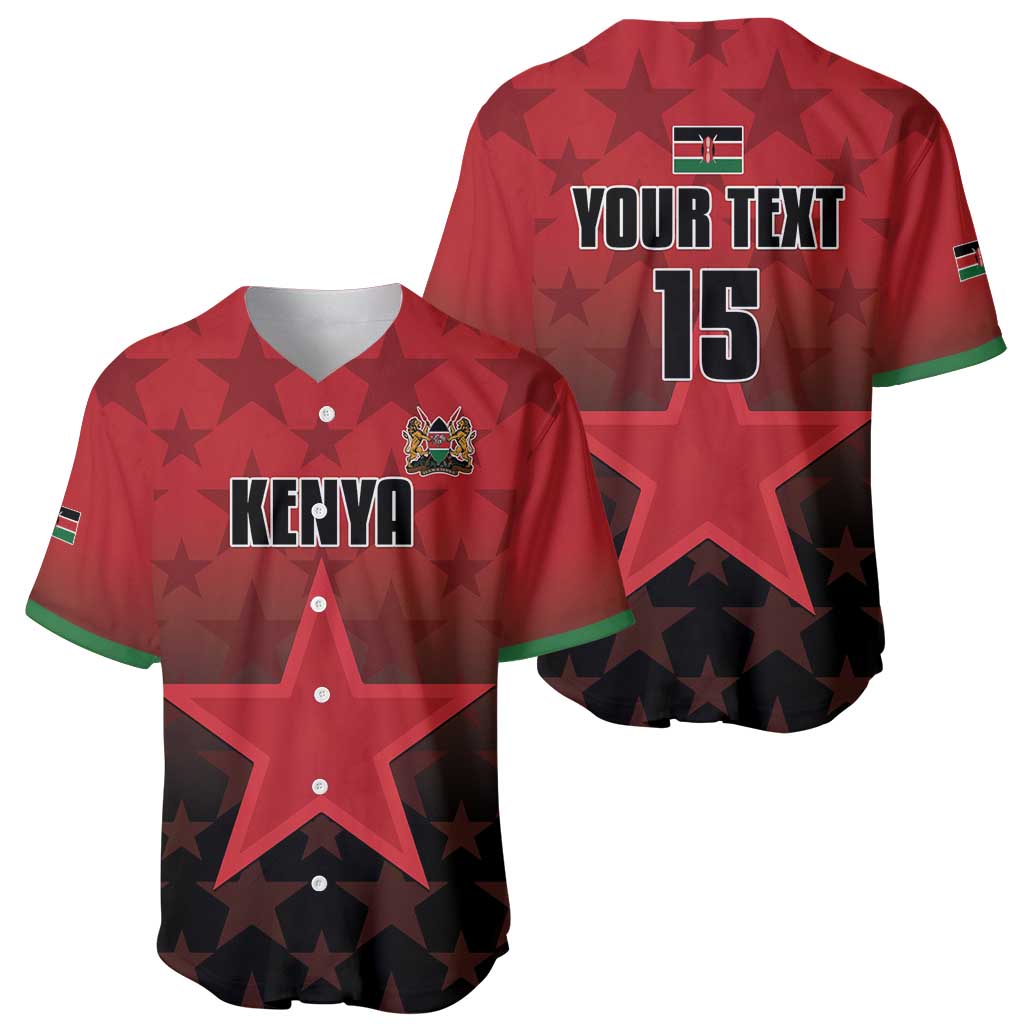 Custom Kenya Football Baseball Jersey Go Harambee Stars - Red Jersey - Wonder Print Shop