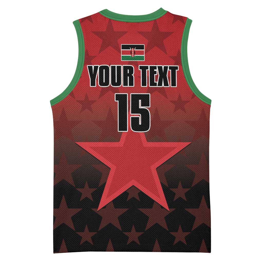 Custom Kenya Football Basketball Jersey Go Harambee Stars - Red Jersey - Wonder Print Shop