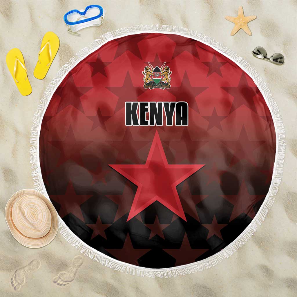Kenya Football Beach Blanket Go Harambee Stars - Red Jersey - Wonder Print Shop