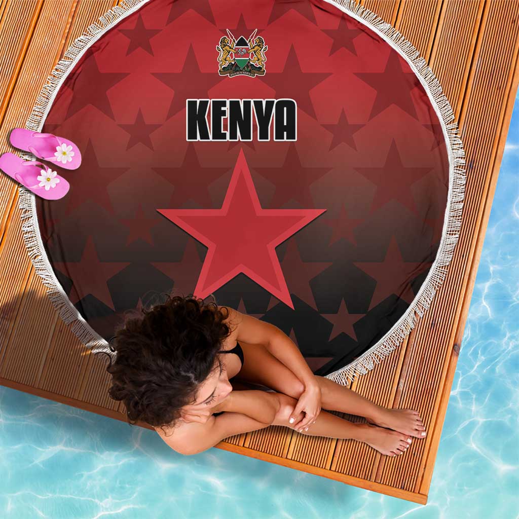 Kenya Football Beach Blanket Go Harambee Stars - Red Jersey - Wonder Print Shop