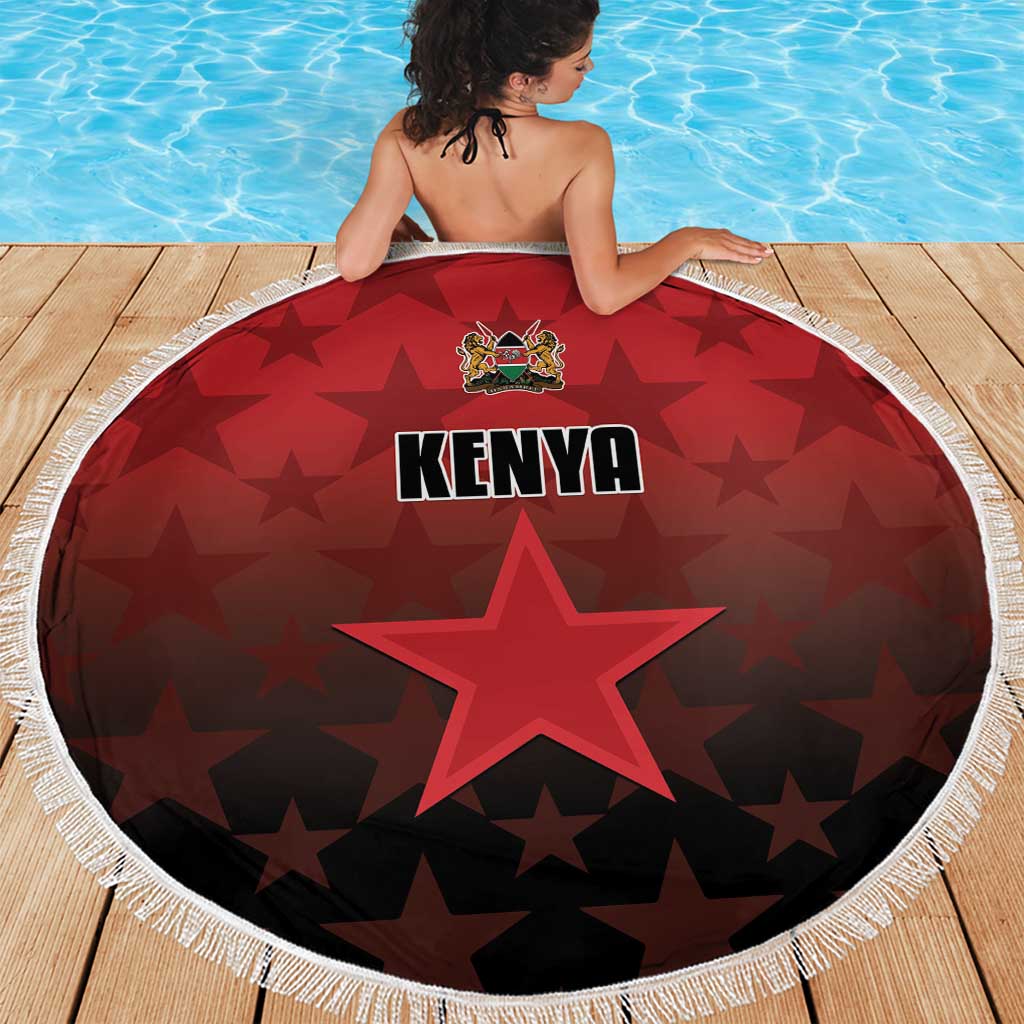Kenya Football Beach Blanket Go Harambee Stars - Red Jersey - Wonder Print Shop