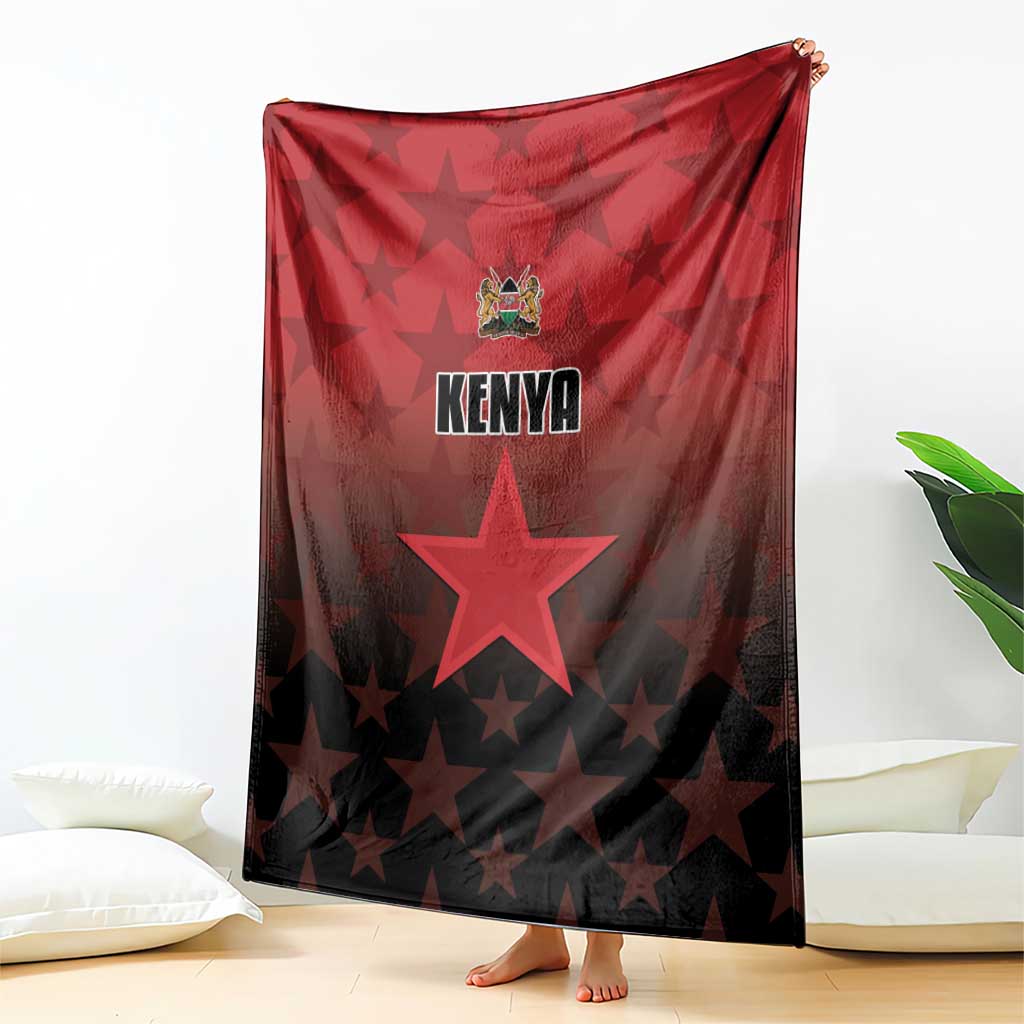 Kenya Football Blanket Go Harambee Stars - Red Jersey - Wonder Print Shop