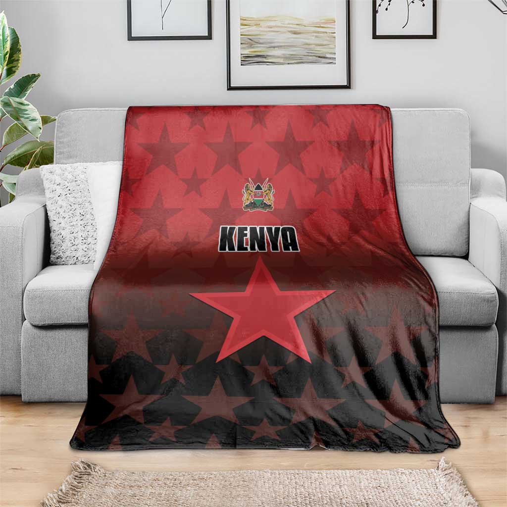 Kenya Football Blanket Go Harambee Stars - Red Jersey - Wonder Print Shop