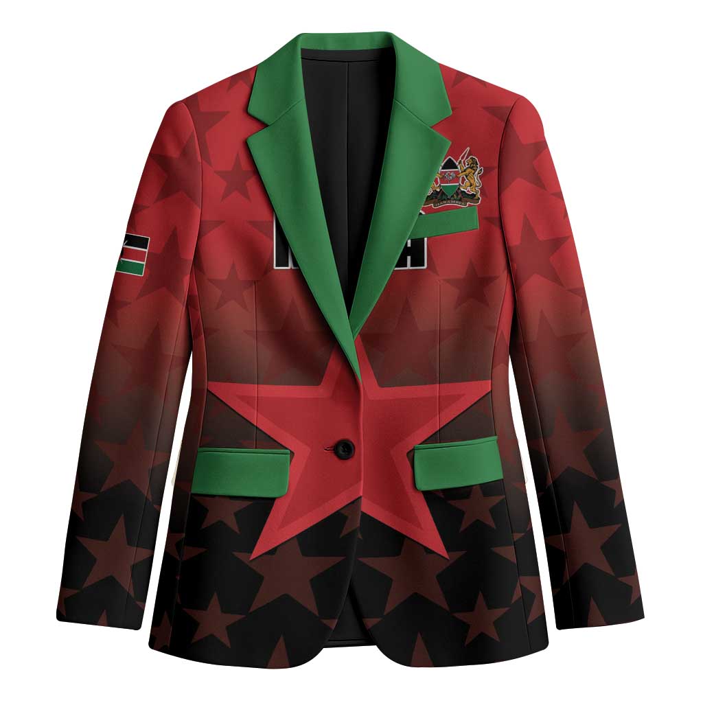 Custom Kenya Football Blazer Go Harambee Stars - Red Jersey - Wonder Print Shop