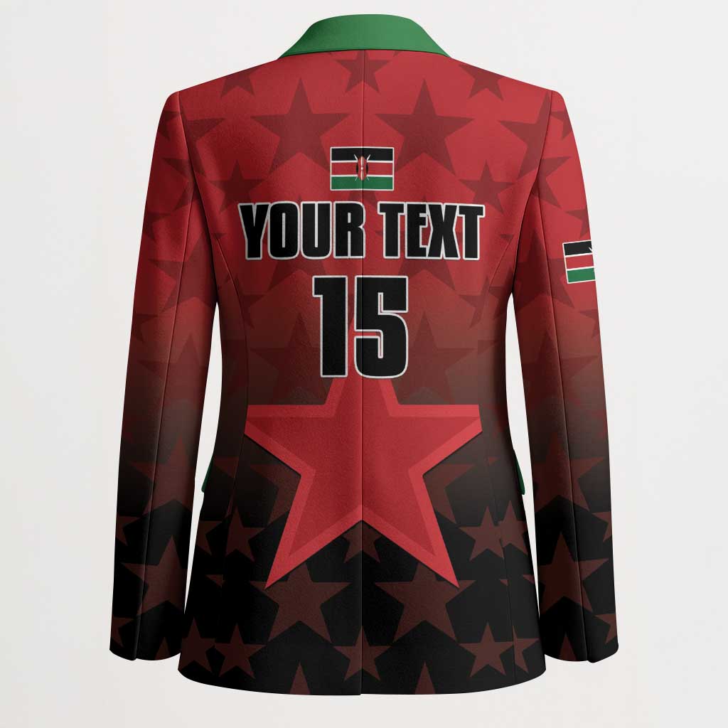 Custom Kenya Football Blazer Go Harambee Stars - Red Jersey - Wonder Print Shop