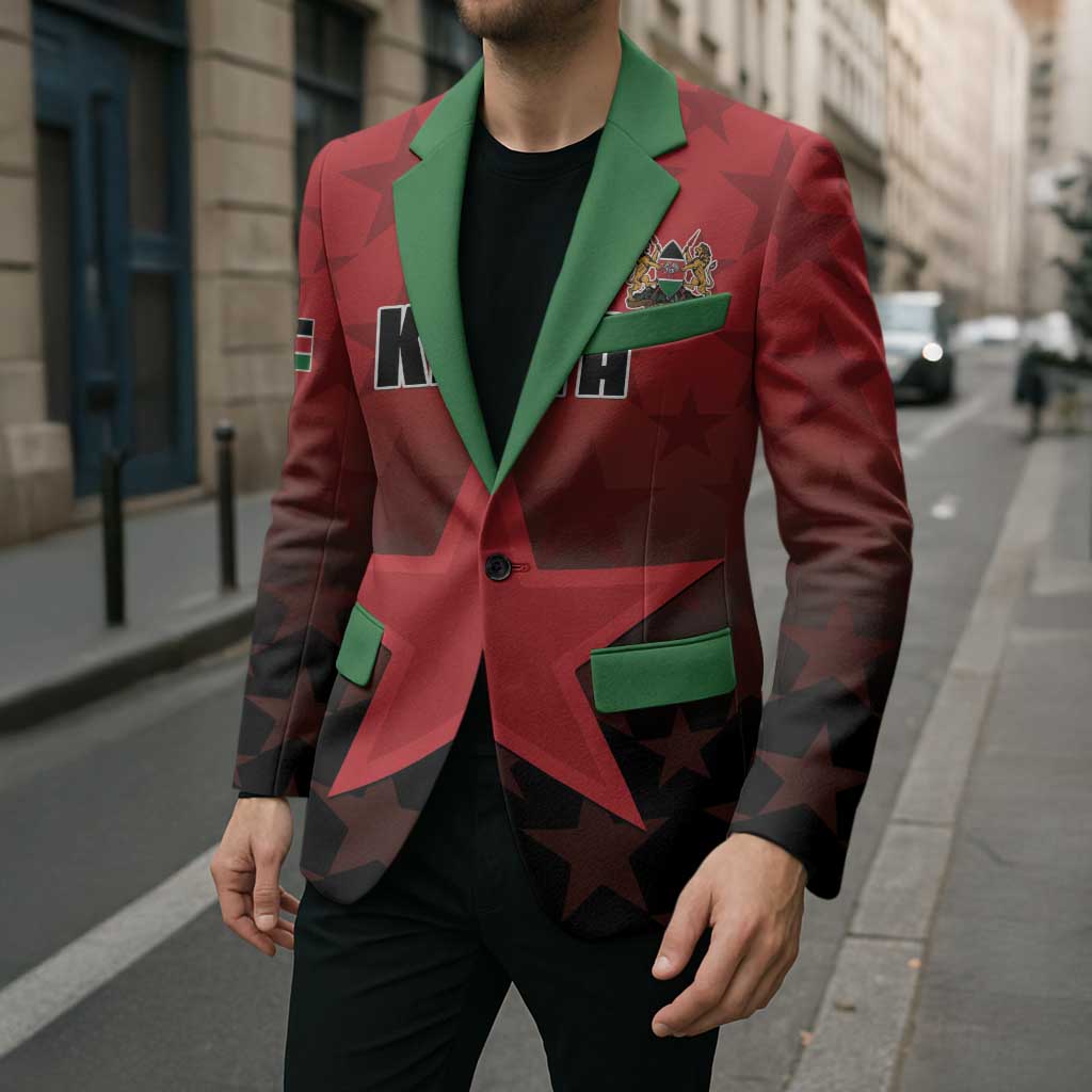 Custom Kenya Football Blazer Go Harambee Stars - Red Jersey - Wonder Print Shop
