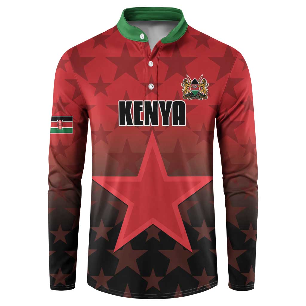 Custom Kenya Football Button Sweatshirt Go Harambee Stars - Red Jersey - Wonder Print Shop