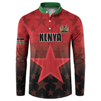 Custom Kenya Football Button Sweatshirt Go Harambee Stars - Red Jersey - Wonder Print Shop