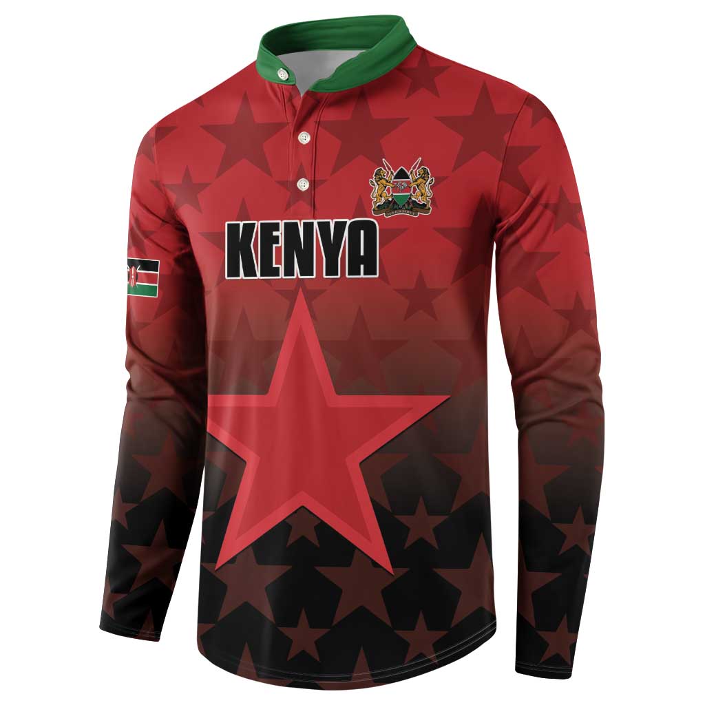 Custom Kenya Football Button Sweatshirt Go Harambee Stars - Red Jersey - Wonder Print Shop