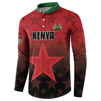Custom Kenya Football Button Sweatshirt Go Harambee Stars - Red Jersey - Wonder Print Shop