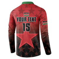 Custom Kenya Football Button Sweatshirt Go Harambee Stars - Red Jersey - Wonder Print Shop
