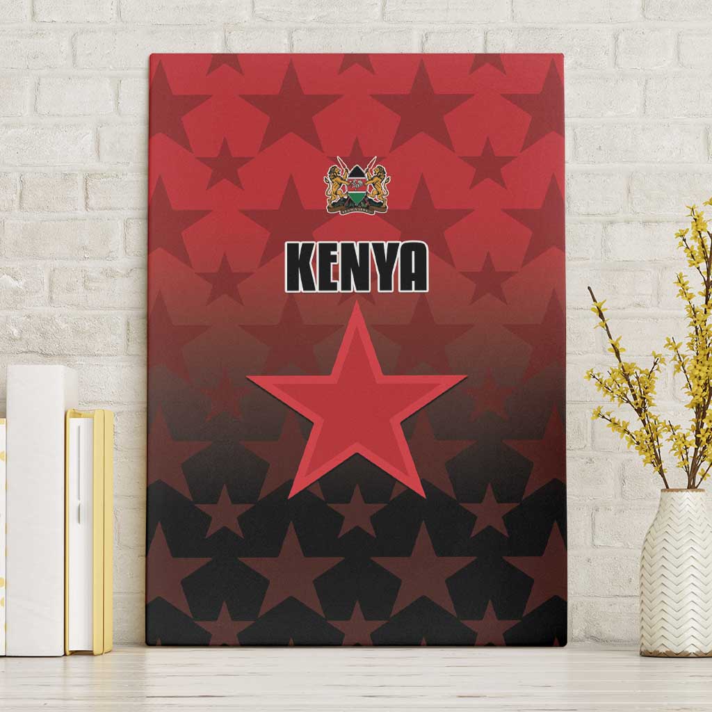 Kenya Football Canvas Wall Art Go Harambee Stars - Red Jersey - Wonder Print Shop