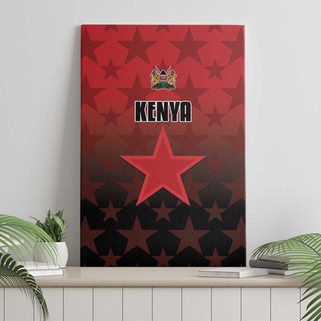 Kenya Football Canvas Wall Art Go Harambee Stars - Red Jersey - Wonder Print Shop
