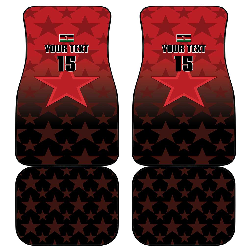 Kenya Football Car Mats Go Harambee Stars - Red Jersey - Wonder Print Shop