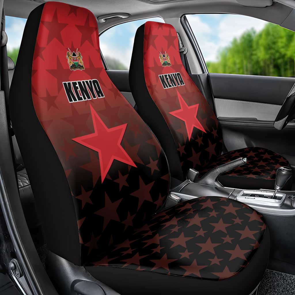 Kenya Football Car Seat Cover Go Harambee Stars - Red Jersey - Wonder Print Shop