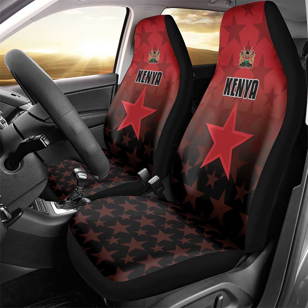 Kenya Football Car Seat Cover Go Harambee Stars - Red Jersey - Wonder Print Shop