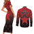 Custom Kenya Football Couples Matching Short Sleeve Bodycon Dress and Long Sleeve Button Shirt Go Harambee Stars - Red Jersey - Wonder Print Shop