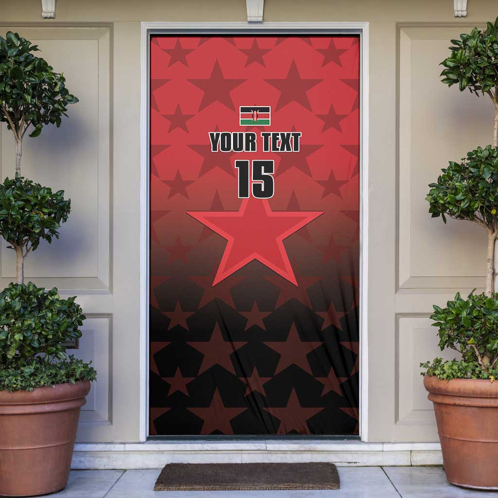 Kenya Football Door Cover Go Harambee Stars - Red Jersey - Wonder Print Shop