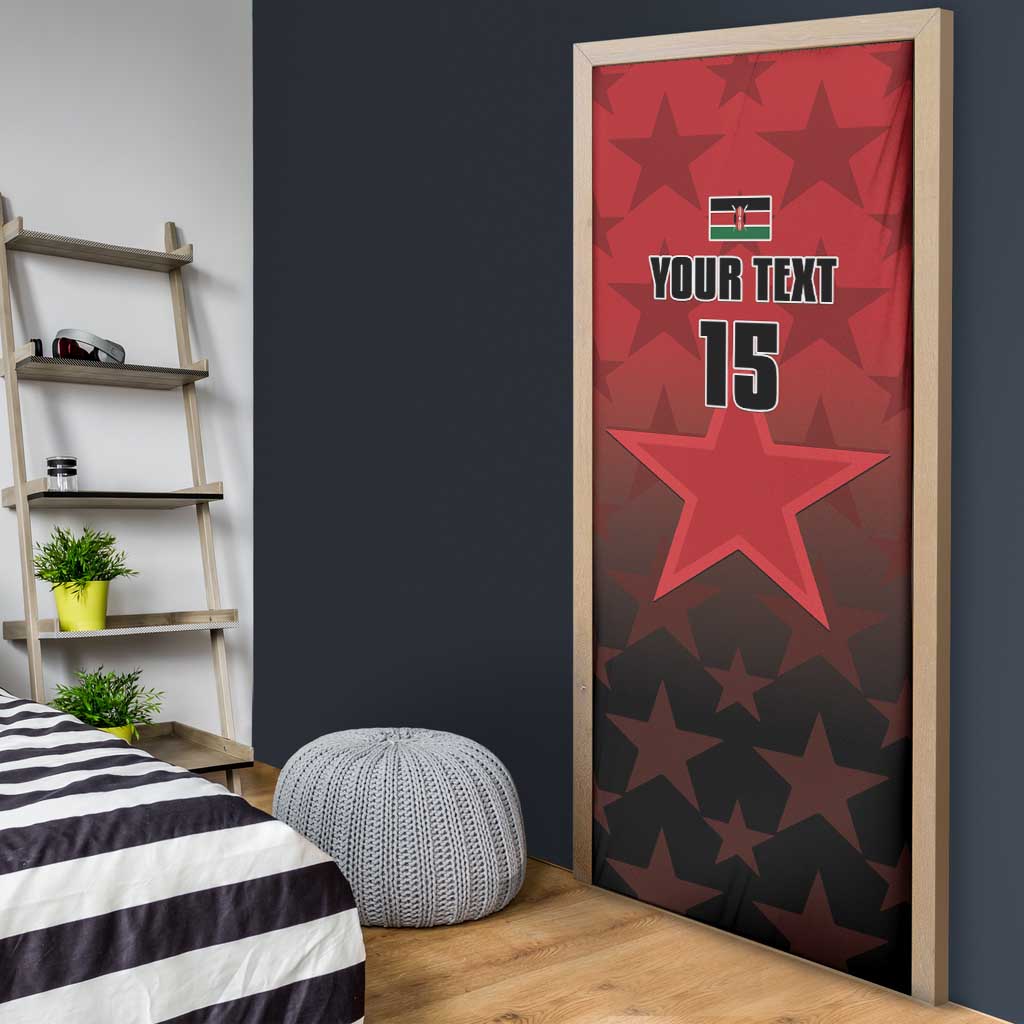 Kenya Football Door Cover Go Harambee Stars - Red Jersey - Wonder Print Shop