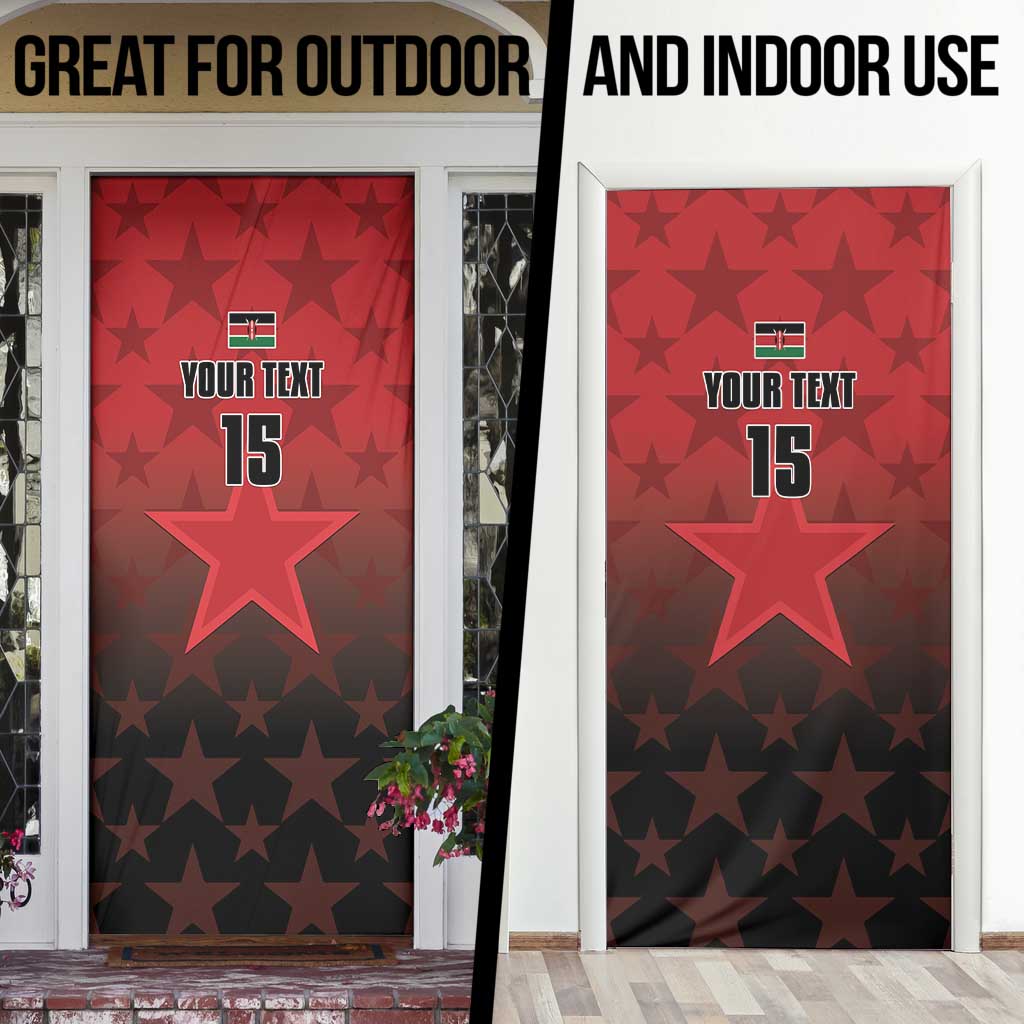Kenya Football Door Cover Go Harambee Stars - Red Jersey - Wonder Print Shop