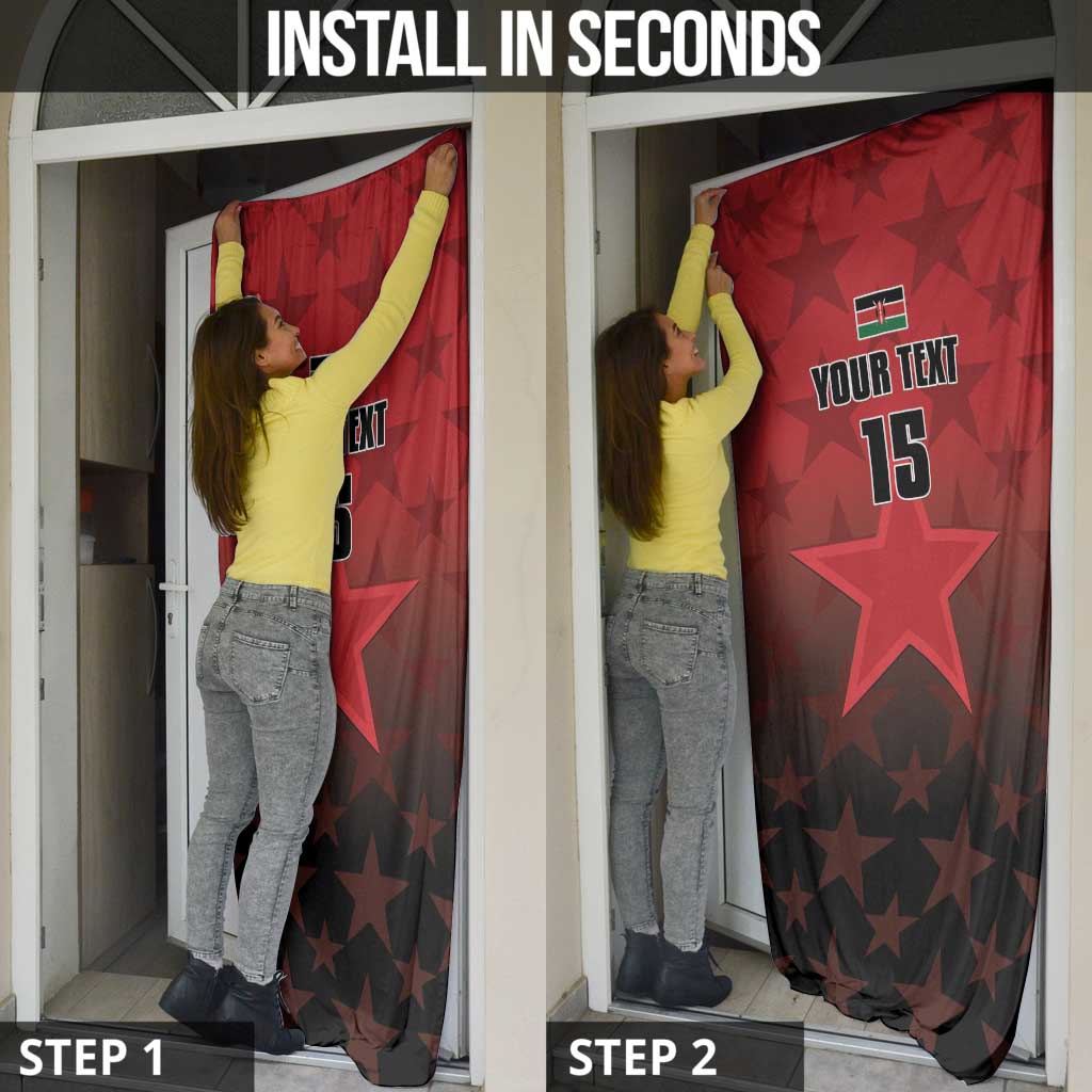 Kenya Football Door Cover Go Harambee Stars - Red Jersey - Wonder Print Shop