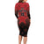 Custom Kenya Football Family Matching Long Sleeve Bodycon Dress and Hawaiian Shirt Go Harambee Stars - Red Jersey - Wonder Print Shop