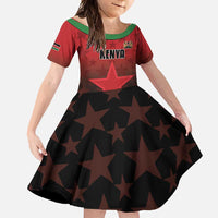 Custom Kenya Football Family Matching Mermaid Dress and Hawaiian Shirt Go Harambee Stars - Red Jersey - Wonder Print Shop
