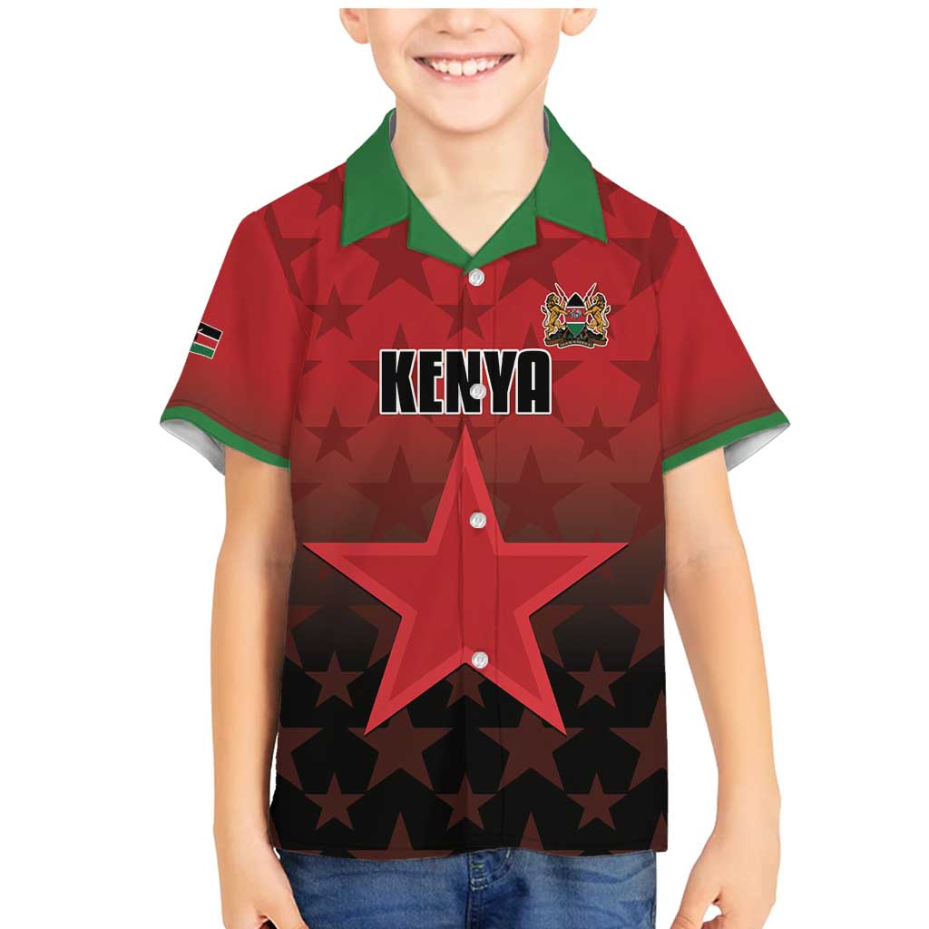 Custom Kenya Football Family Matching Mermaid Dress and Hawaiian Shirt Go Harambee Stars - Red Jersey - Wonder Print Shop