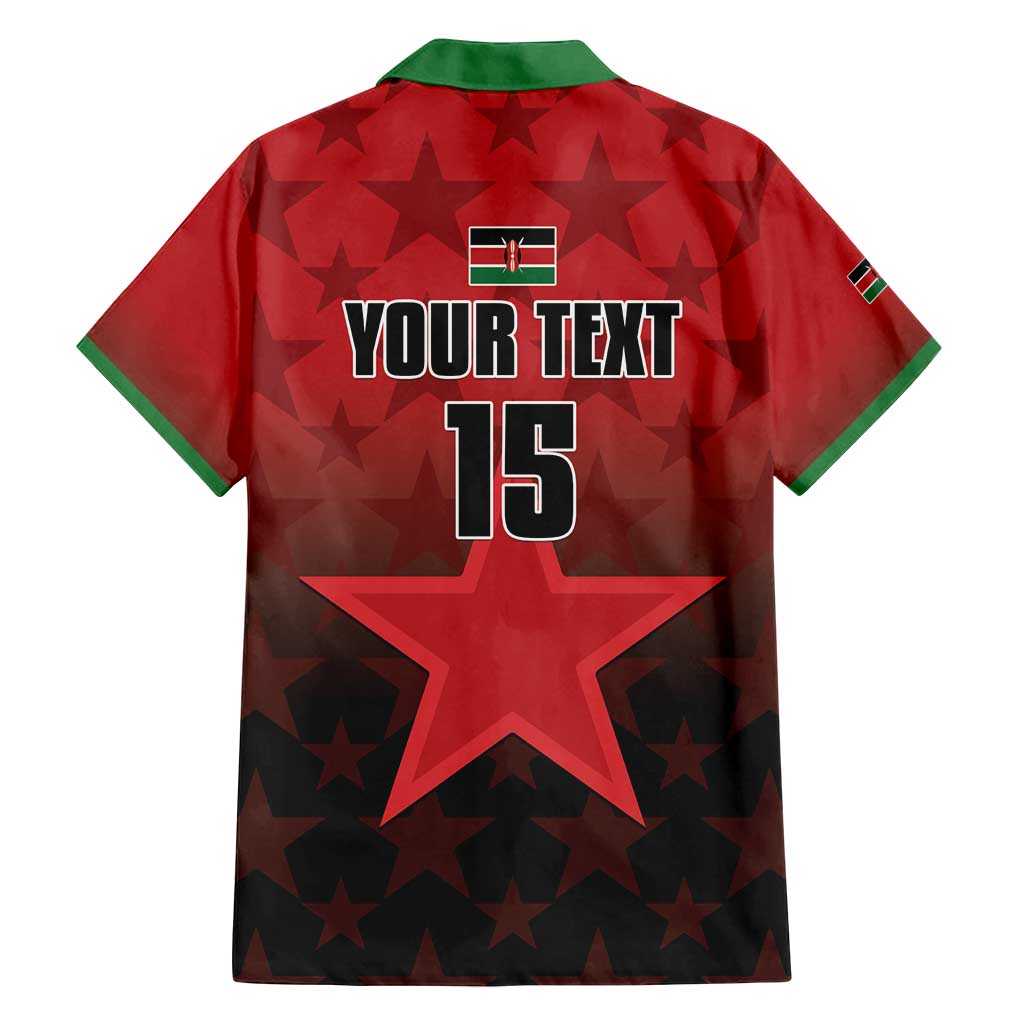 Custom Kenya Football Family Matching Off Shoulder Maxi Dress and Hawaiian Shirt Go Harambee Stars - Red Jersey - Wonder Print Shop