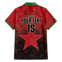 Custom Kenya Football Family Matching Off Shoulder Maxi Dress and Hawaiian Shirt Go Harambee Stars - Red Jersey - Wonder Print Shop