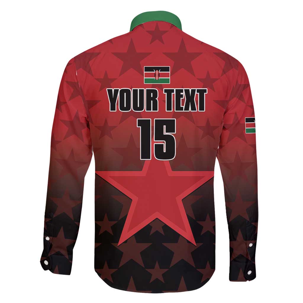 Custom Kenya Football Family Matching Off Shoulder Short Dress and Hawaiian Shirt Go Harambee Stars - Red Jersey - Wonder Print Shop