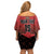 Custom Kenya Football Family Matching Off Shoulder Short Dress and Hawaiian Shirt Go Harambee Stars - Red Jersey - Wonder Print Shop