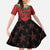 Custom Kenya Football Family Matching Short Sleeve Bodycon Dress and Hawaiian Shirt Go Harambee Stars - Red Jersey - Wonder Print Shop