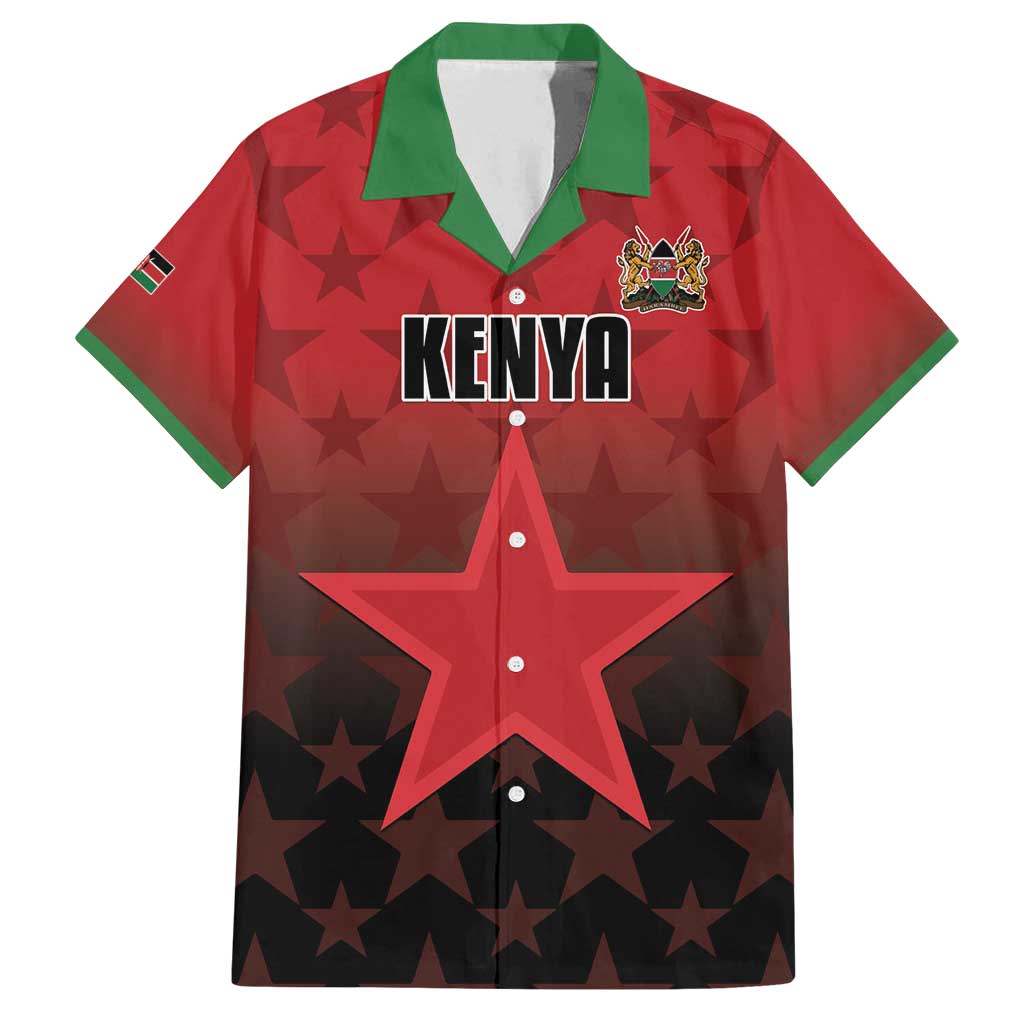 Custom Kenya Football Family Matching Summer Maxi Dress and Hawaiian Shirt Go Harambee Stars - Red Jersey - Wonder Print Shop