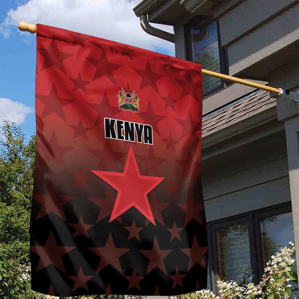 Kenya Football Garden Flag Go Harambee Stars - Red Jersey - Wonder Print Shop