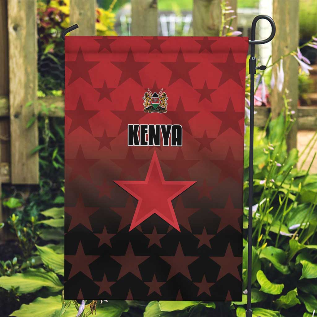 Kenya Football Garden Flag Go Harambee Stars - Red Jersey - Wonder Print Shop