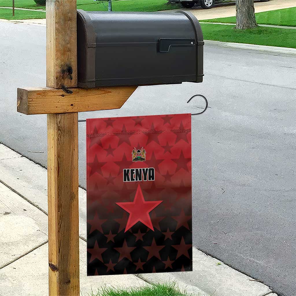 Kenya Football Garden Flag Go Harambee Stars - Red Jersey - Wonder Print Shop