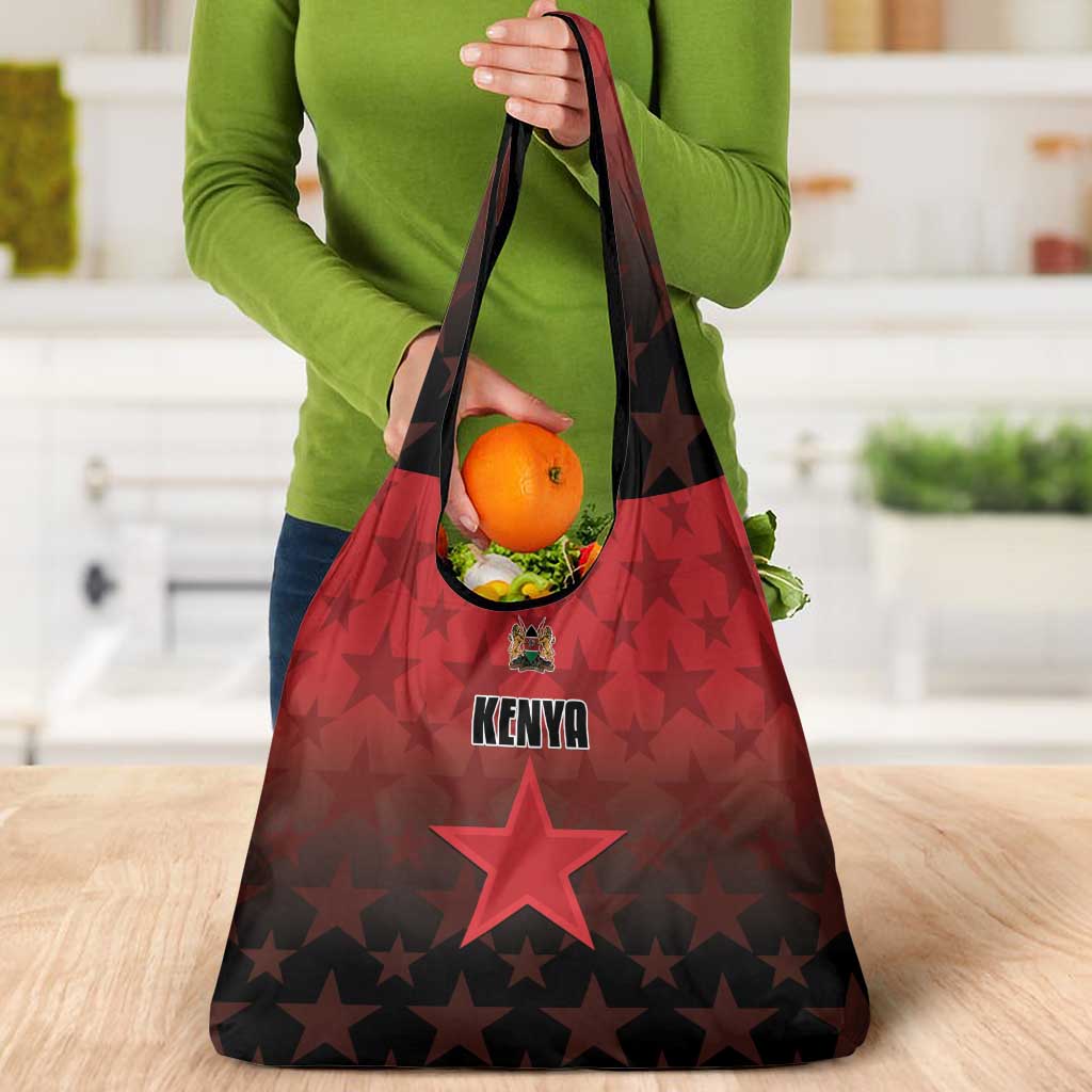 Kenya Football Grocery Bag Go Harambee Stars - Red Jersey - Wonder Print Shop