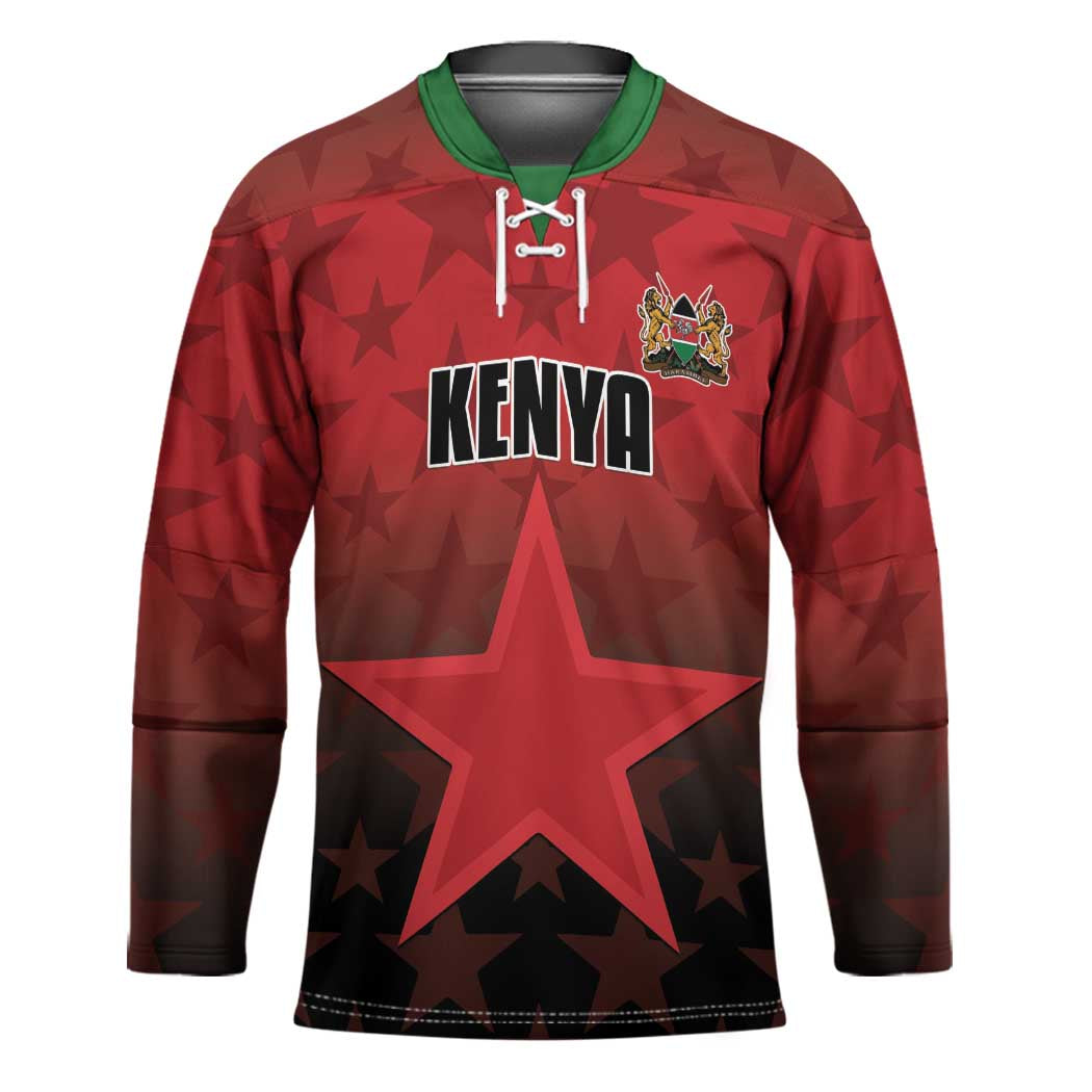 Custom Kenya Football Hockey Jersey Go Harambee Stars - Red Jersey - Wonder Print Shop