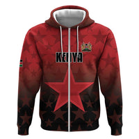 Custom Kenya Football Hoodie Go Harambee Stars - Red Jersey - Wonder Print Shop