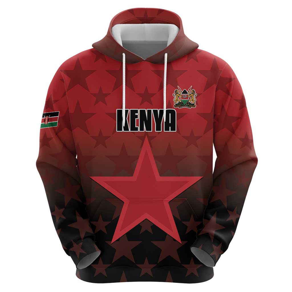 Custom Kenya Football Hoodie Go Harambee Stars - Red Jersey - Wonder Print Shop