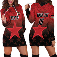 Custom Kenya Football Hoodie Dress Go Harambee Stars - Red Jersey - Wonder Print Shop