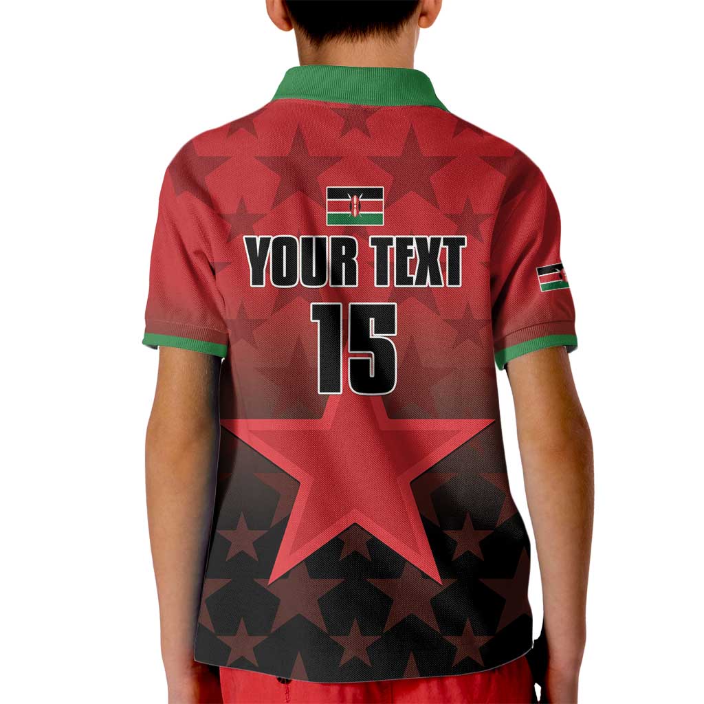 Custom Kenya Football Kid Polo Shirt Go Harambee Stars - Red Jersey - Wonder Print Shop