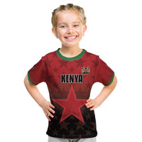 Custom Kenya Football Kid T Shirt Go Harambee Stars - Red Jersey - Wonder Print Shop