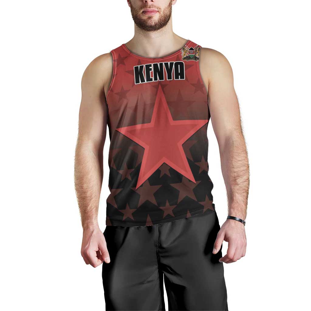 Custom Kenya Football Men Tank Top Go Harambee Stars - Red Jersey - Wonder Print Shop