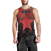 Custom Kenya Football Men Tank Top Go Harambee Stars - Red Jersey - Wonder Print Shop