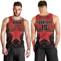 Custom Kenya Football Men Tank Top Go Harambee Stars - Red Jersey - Wonder Print Shop