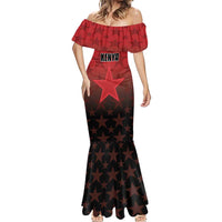 Custom Kenya Football Mermaid Dress Go Harambee Stars - Red Jersey - Wonder Print Shop
